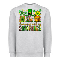 Heather Grey St. Patrick's Day shamrockin' with my gnomies Heavyweight Sweatshirt - Neo Western