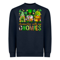 Navy St. Patrick's Day shamrockin' with my gnomies Heavyweight Sweatshirt - Neo Western