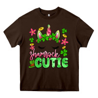 Chocolate Brown shamrock cutie artiststas Heavy Core Tee - Artiststas