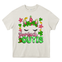 Cream shamrock cutie artiststas Heavy Core Tee - Artiststas