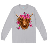 Moon Dust floral pink bandana longhaired cow Long Sleeve Tee - Jasminsmagicworld