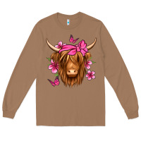 Toasted Coconut floral pink bandana longhaired cow Long Sleeve Tee - Jasminsmagicworld