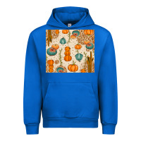 Cobalt Fall Pumpkins Urban Hoodie - texasbilliewilder