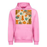 Fuchsia Pink Fall Pumpkins Urban Hoodie - texasbilliewilder