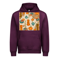 Mauve Wine Fall Pumpkins Urban Hoodie - texasbilliewilder