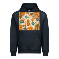 Navy Fall Pumpkins Urban Hoodie - texasbilliewilder