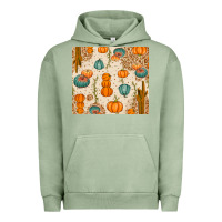 Pigment Oil Green Fall Pumpkins Urban Hoodie - texasbilliewilder