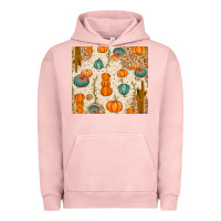 Pigment Salmon Fall Pumpkins Urban Hoodie - texasbilliewilder