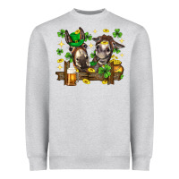 Heather Grey St. Patrick's Day donkey Heavyweight Sweatshirt - Neo Western
