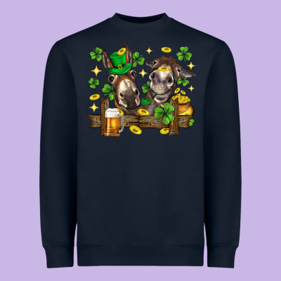 St. Patrick's Day Donkey Heavyweight Sweatshirt Designed By Neo Western
