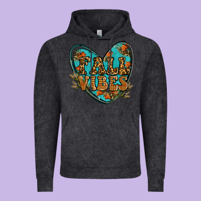 Fall Vibes Heart Vintage Hoodie Designed By Ranaportraitstore