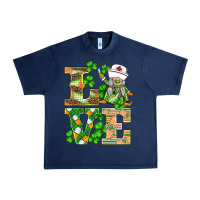Navy st.patricks nurse love gnomies Urban Heavy Tee - BarkalooDesign