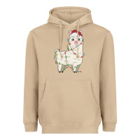 Mushroom christmas llama Heavyweight Hoodie - MaliasSmallBusiness