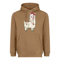Toasted Coconut christmas llama Heavyweight Hoodie - MaliasSmallBusiness