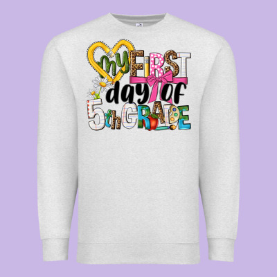 My First Day Of 5th Grade Premium Sweatshirt Designed By Nancycooperartshop