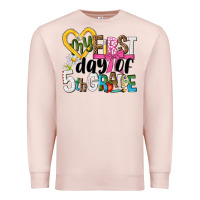 Pale Pink my first day of 5th grade Premium Sweatshirt - NancyCooperArtShop