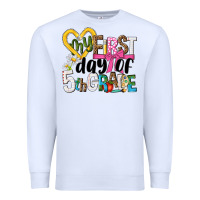 White my first day of 5th grade Premium Sweatshirt - NancyCooperArtShop