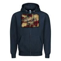 Navy buffalo plaid christmas camouflage glitter background Zipper Hoodie - Jasminsmagicworld