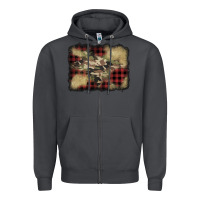 Smoke buffalo plaid christmas camouflage glitter background Zipper Hoodie - Jasminsmagicworld