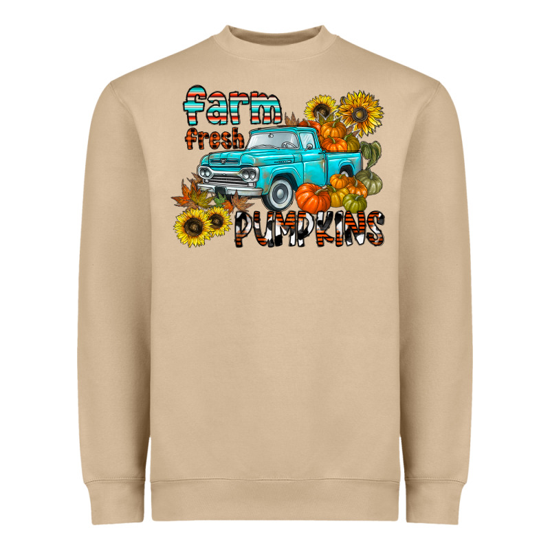 Farm Fresh Pumpkin Heavyweight Sweatshirt by CowhideDigitalArt | Teevron