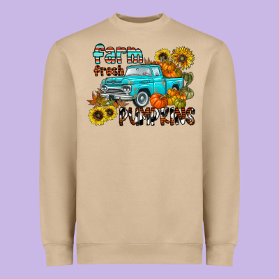 Farm Fresh Pumpkin Heavyweight Sweatshirt Designed By Cowhidedigitalart