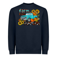 Navy farm fresh pumpkin Heavyweight Sweatshirt - CowhideDigitalArt