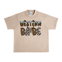 French Oak western babe Urban Heavy Tee - CowhideDigitalArt