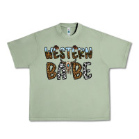 Oil Green western babe Urban Heavy Tee - CowhideDigitalArt