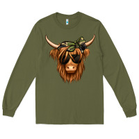 Army Green camouflage long haired cow Long Sleeve Tee - Jasminsmagicworld