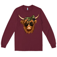 Burgundy camouflage long haired cow Long Sleeve Tee - Jasminsmagicworld
