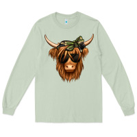 Matcha camouflage long haired cow Long Sleeve Tee - Jasminsmagicworld