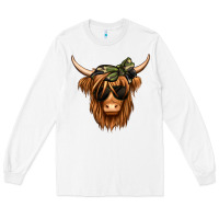White camouflage long haired cow Long Sleeve Tee - Jasminsmagicworld