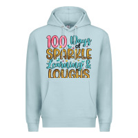Blue Mist 100 days of sparkle learning and loughs Premium Hoodie - Artiststas