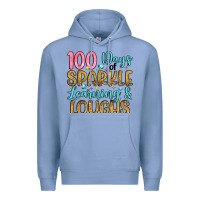 Colony Blue 100 days of sparkle learning and loughs Premium Hoodie - Artiststas