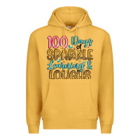 Mustard 100 days of sparkle learning and loughs Premium Hoodie - Artiststas