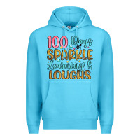 Ocean Blue 100 days of sparkle learning and loughs Premium Hoodie - Artiststas