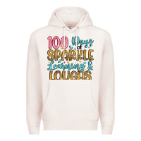 Pale Pink 100 days of sparkle learning and loughs Premium Hoodie - Artiststas