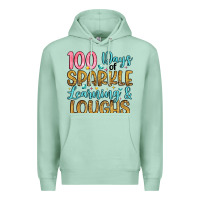 Seafoam 100 days of sparkle learning and loughs Premium Hoodie - Artiststas