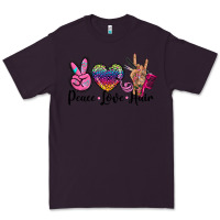 Plum peace love hair Premium Tee - BarkalooDesign