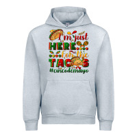 Heather Grey I'm just here for the tacos #cincodemayo Urban Hoodie - NancyCooperArtShop