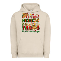 Pigment French Oak I'm just here for the tacos #cincodemayo Urban Hoodie - NancyCooperArtShop