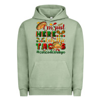 Pigment Oil Green I'm just here for the tacos #cincodemayo Urban Hoodie - NancyCooperArtShop