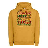 Pigment Peanut Butter I'm just here for the tacos #cincodemayo Urban Hoodie - NancyCooperArtShop
