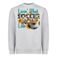 Heather Grey livin' that soccer mom life Heavyweight Sweatshirt - HRA Design Shop