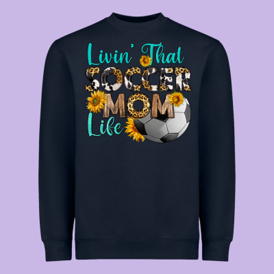 Livin' That Soccer Mom Life Heavyweight Sweatshirt Designed By Hra Design Shop