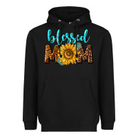 Black blessed mom with sunflower Heavyweight Hoodie - NancyCooperArtShop