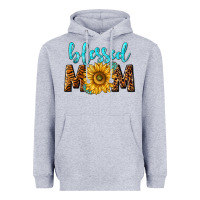 Heather Grey blessed mom with sunflower Heavyweight Hoodie - NancyCooperArtShop