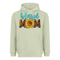 Matcha blessed mom with sunflower Heavyweight Hoodie - NancyCooperArtShop