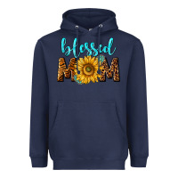 Navy blessed mom with sunflower Heavyweight Hoodie - NancyCooperArtShop