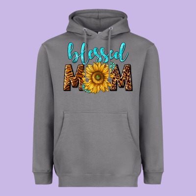 Blessed Mom With Sunflower Heavyweight Hoodie Designed By Nancycooperartshop